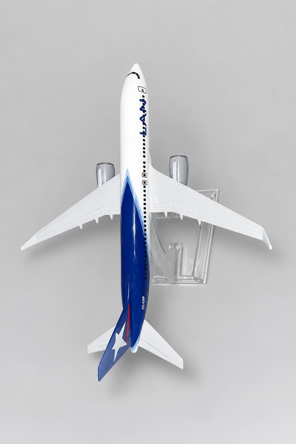 Maqueta LAN Chile B737 (1:450), vista superior