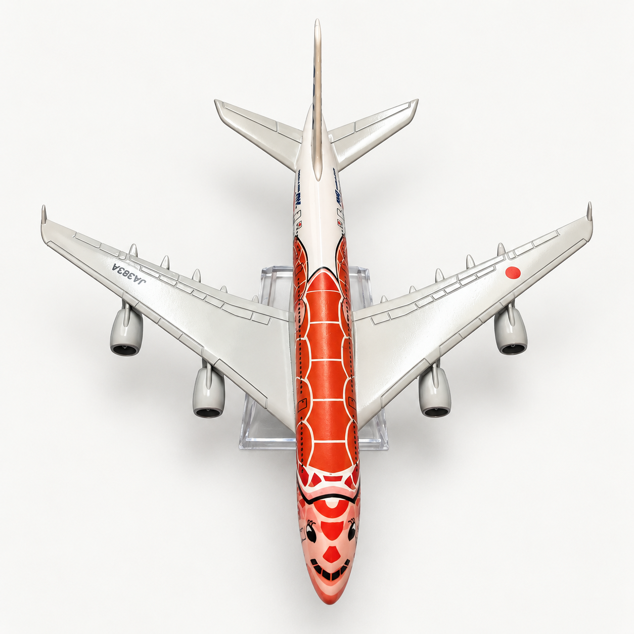 Miniatura de avião ANA Turtle Orange A380 (1:450), fotografia do produto 2