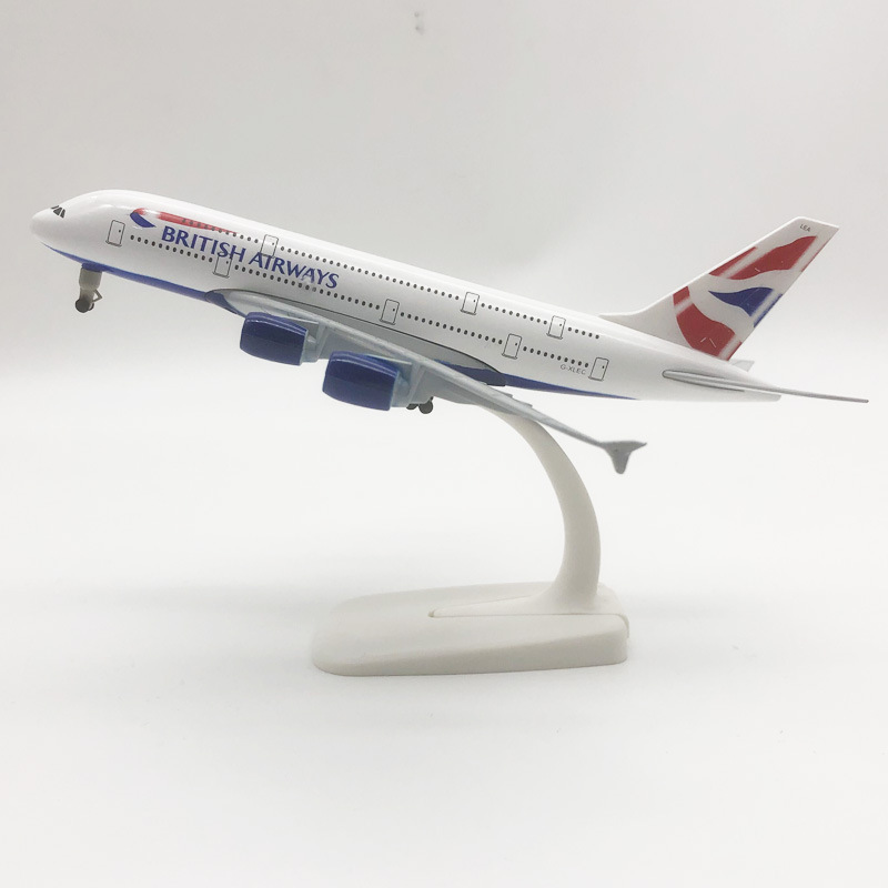 British Airways A380 · 20 cm, fotografía verificada por tipo de peana