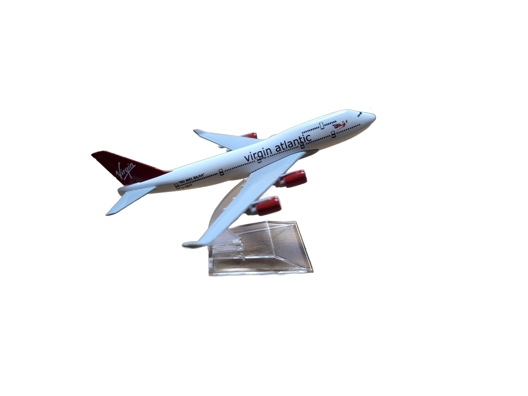 Miniatura de avião Virgin Atlantic B747 (1:450) · miniatura de avião
