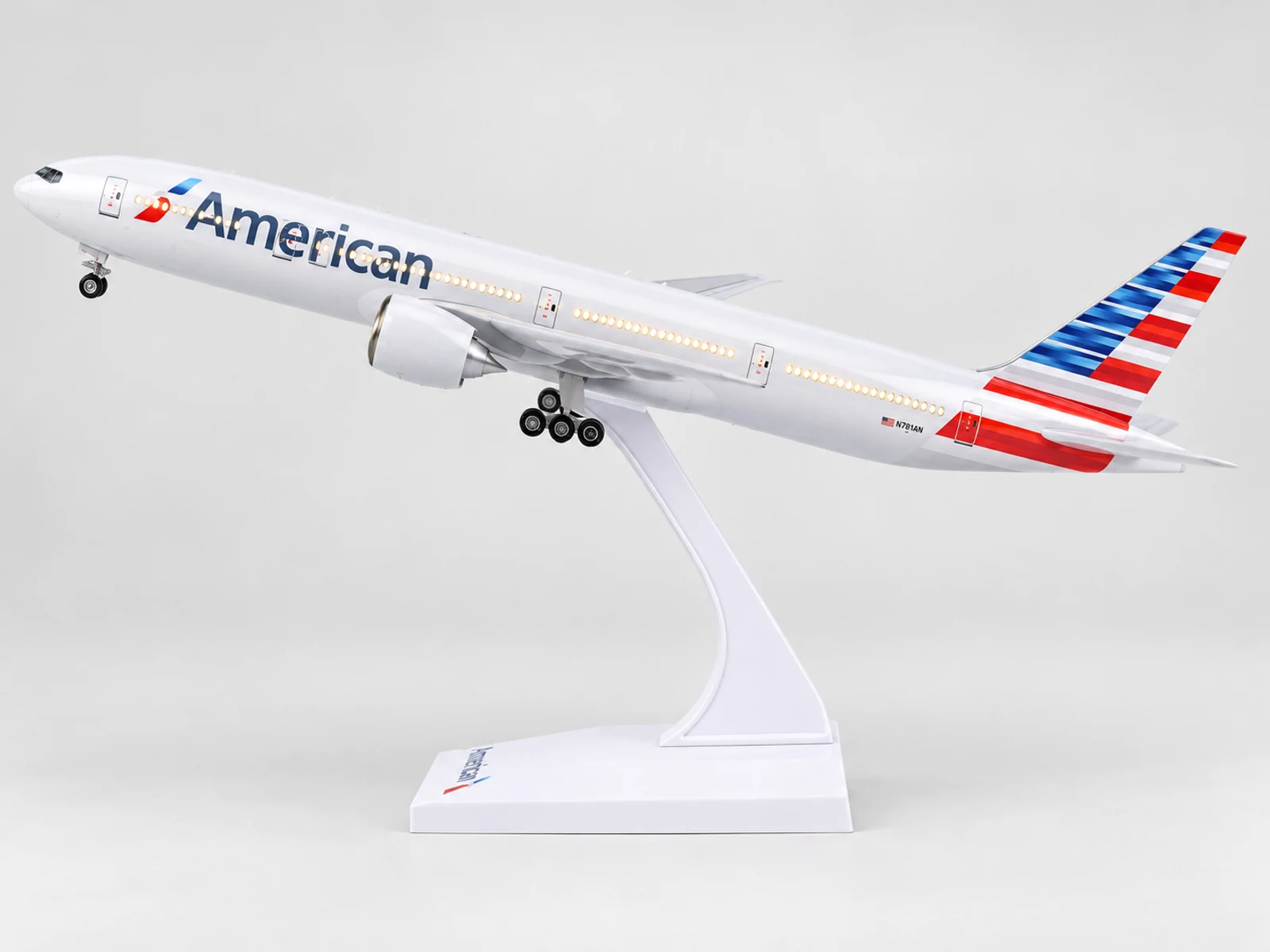 Vliegtuigmodel American Airlines B777 (30 cm LED) · vliegtuigmodel