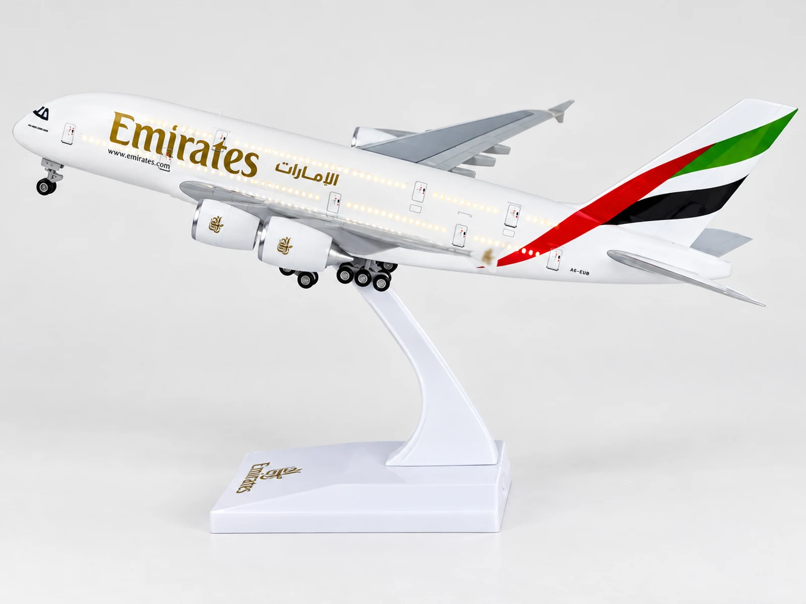 Modellino di aereo Emirates A380 (30 cm LED) · modellino di aereo