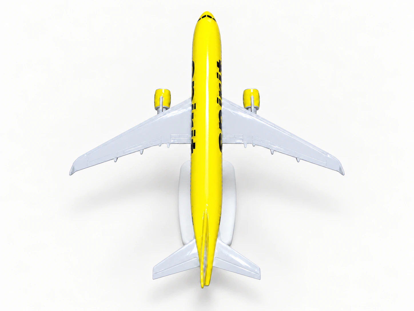 Miniatura de avião Spirit Airlines A320 (1:400), vista superior