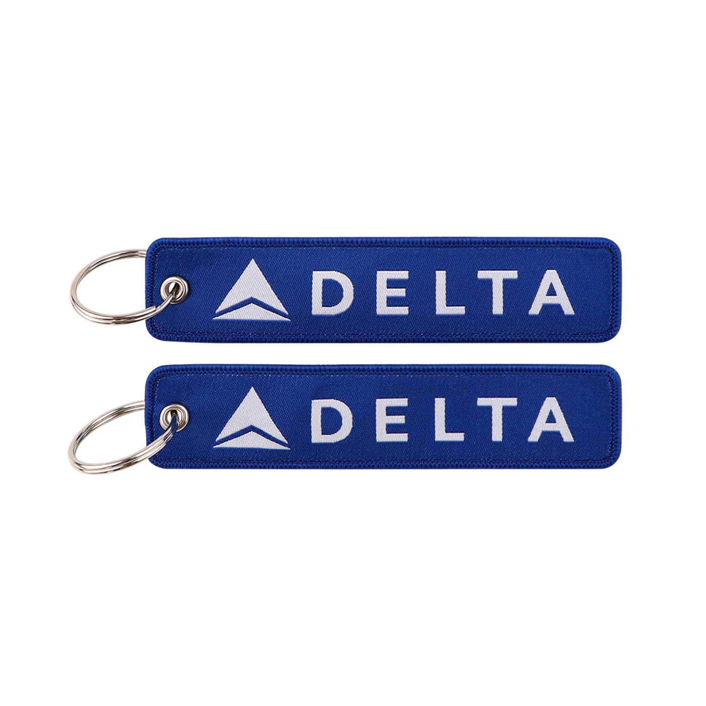 Llavero de aviación bordado Delta Air Lines azul · foto 1