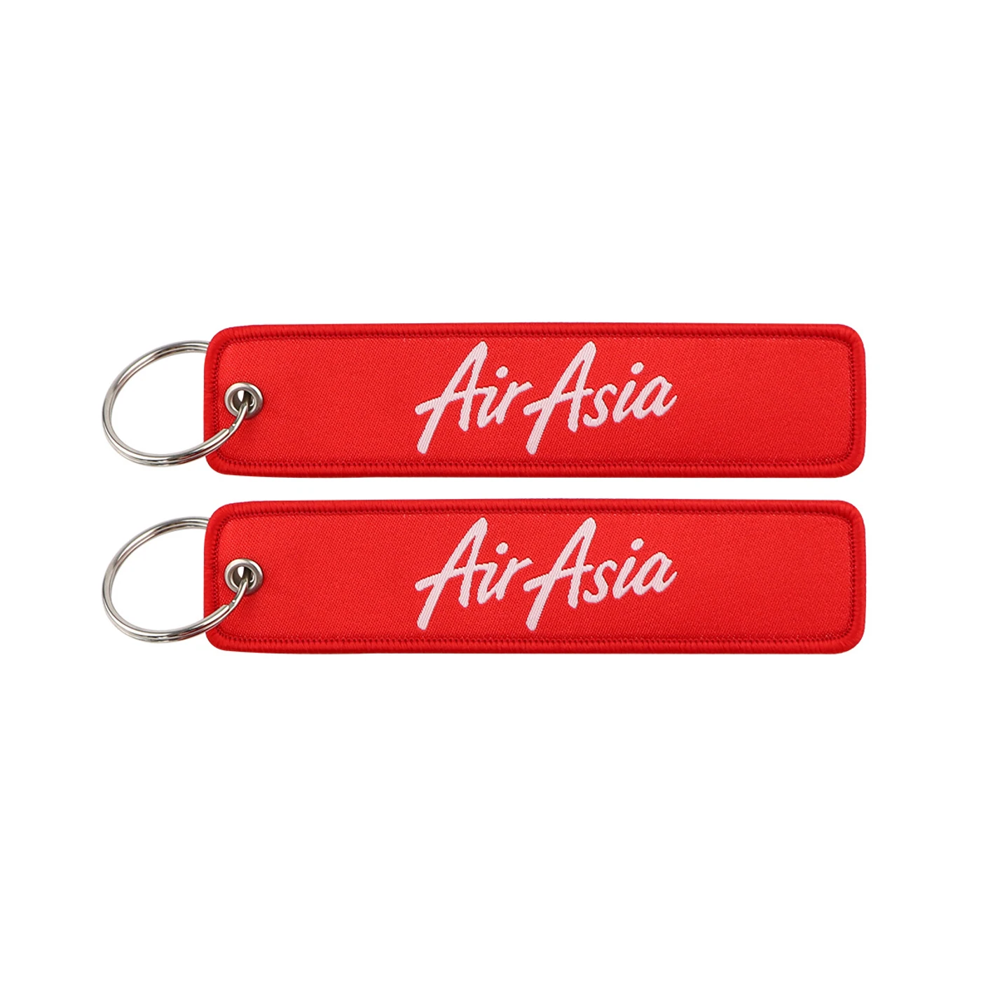 Portachiavi aeronautico ricamato – AirAsia rosso, foto prodotto 1
