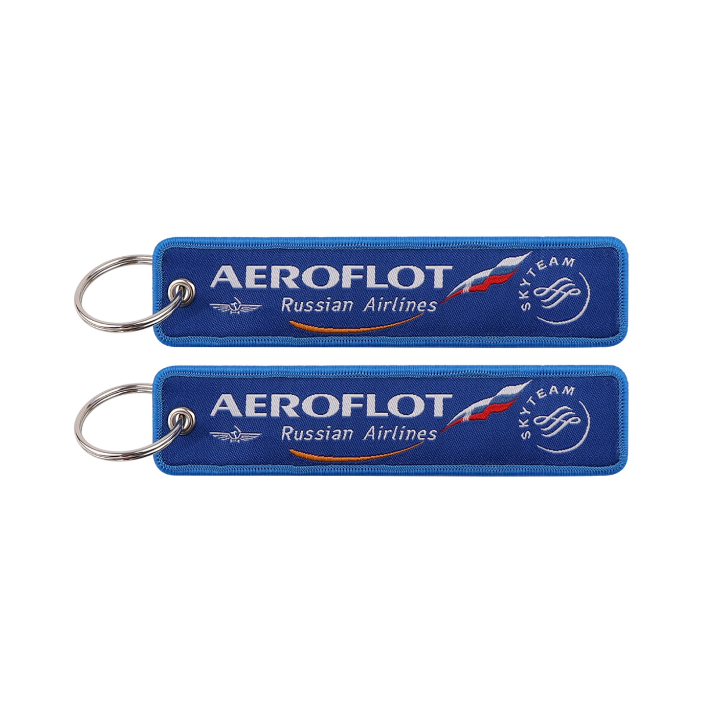 Portachiavi aeronautico ricamato – Aeroflot blu, foto prodotto 1